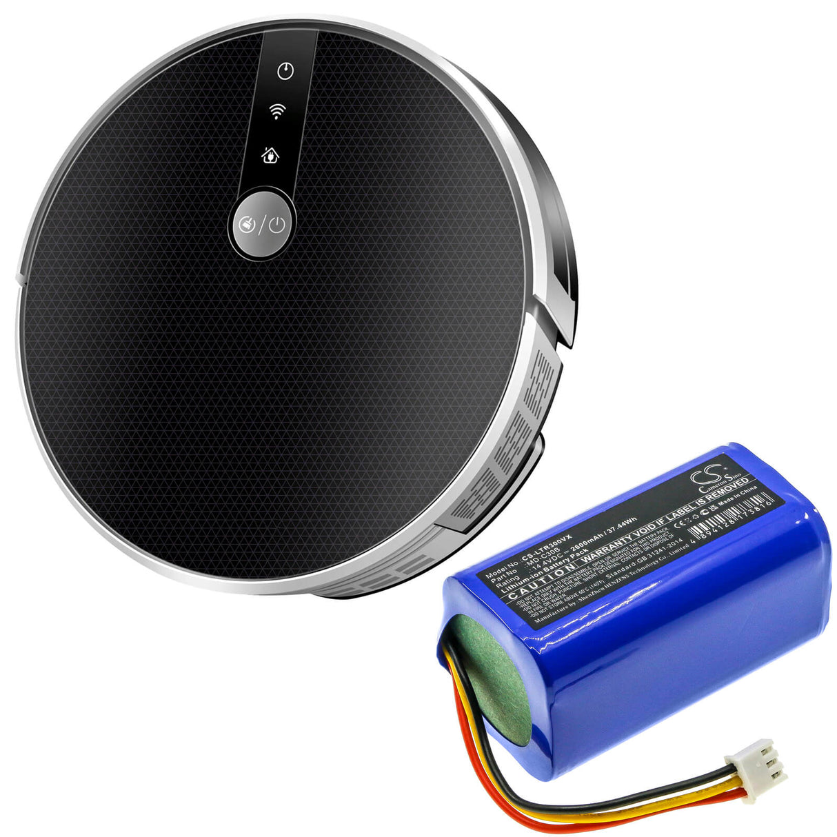 14.4V, Li-ion, 2600mAh, Vacuum battery fits Proscenic, Panda, Bluebot Xsmart, Bpk-vcbb1xb, Bpk-vcbb1xbn, 37.44Wh Vacuum Cameron Sino Technology Limited