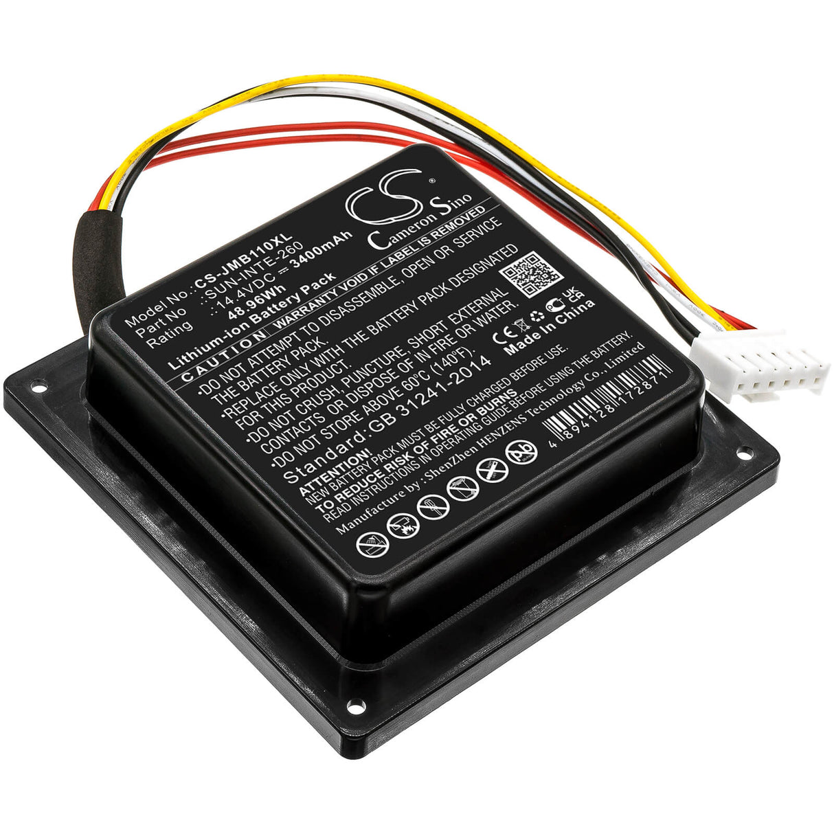 14.4V, Li-ion, 3400mAh, Speaker battery fits Jbl, Partybox 100, R21-5, 48.96Wh Speaker Cameron Sino Technology Limited