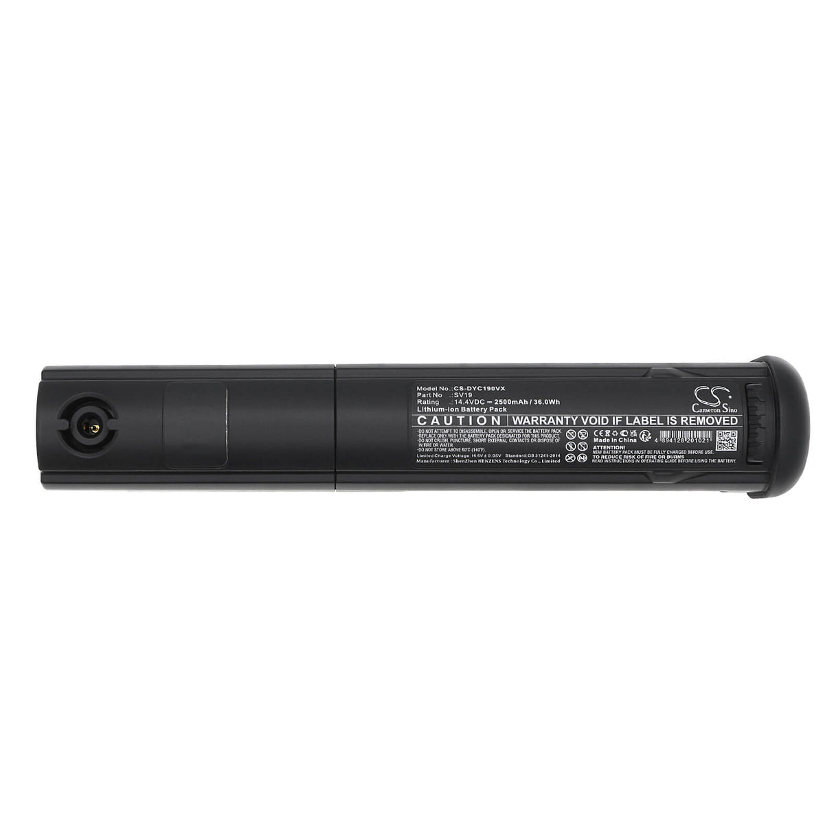 14.4V, Li-ion, 2500mAh, Battery fits Dyson, Omni-glide, 36.0Wh Vacuum Cameron Sino Technology Limited