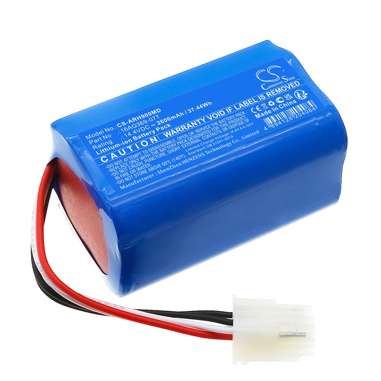 14.4V, Li-ion, 2600mAh, Batterie médicale compatible avec Arjo, 16aq369-07t, Flowtron Acs900, 37.44Wh Medical Cameron Sino Technology Limited (Médical)