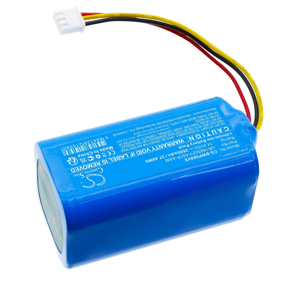 14.4V, Li-ion, 2600mAh, Vacuum battery fits Bobsweep, Bob Pethair Plus, Bob Pethair Slam, 37.44Wh Vacuum Cameron Sino Technology Limited