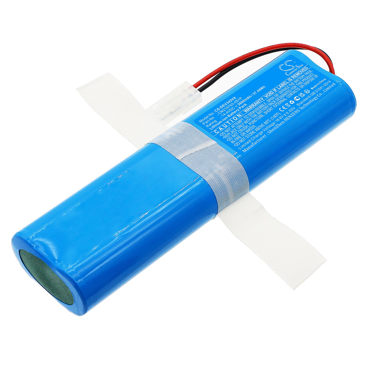14.4V, Li-ion, 2600mAh Vacuum Battery fits Dirt Devil, Ev3420, 37.44Wh Vacuum Cameron Sino Technology Limited