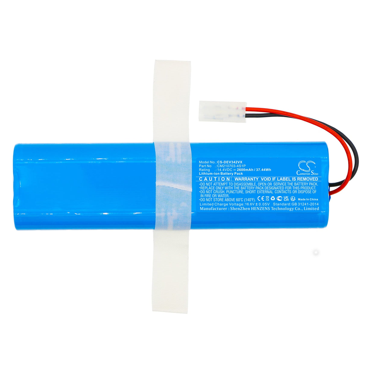14.4V, Li-ion, 2600mAh Vacuum Battery fits Dirt Devil, Ev3420, 37.44Wh Vacuum Cameron Sino Technology Limited