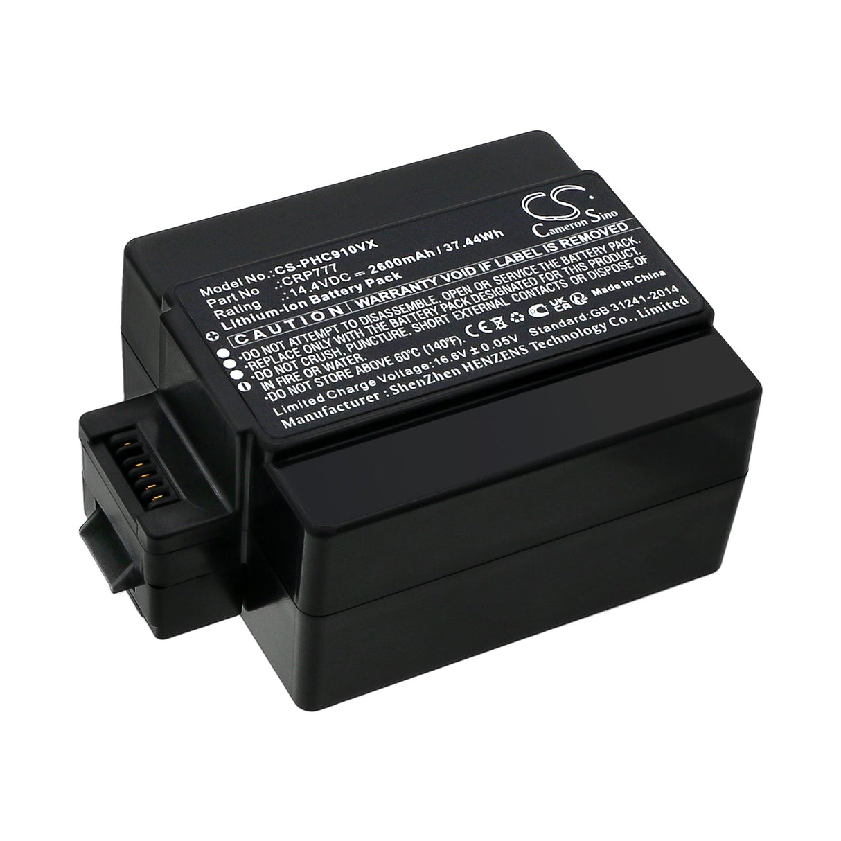 14.4v, Li-ion, 2600mah, Vacuum battery Fits Free, Plus, 37.44wh Vacuum Cameron Sino Technology Limited