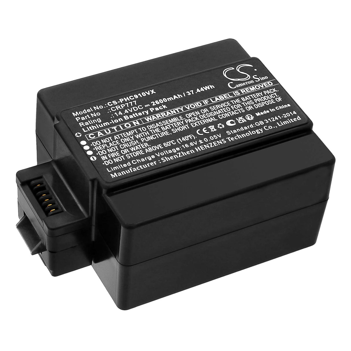 14.4v, Li-ion, 2600mah, Vacuum battery Fits Free, Plus, 37.44wh Vacuum Cameron Sino Technology Limited