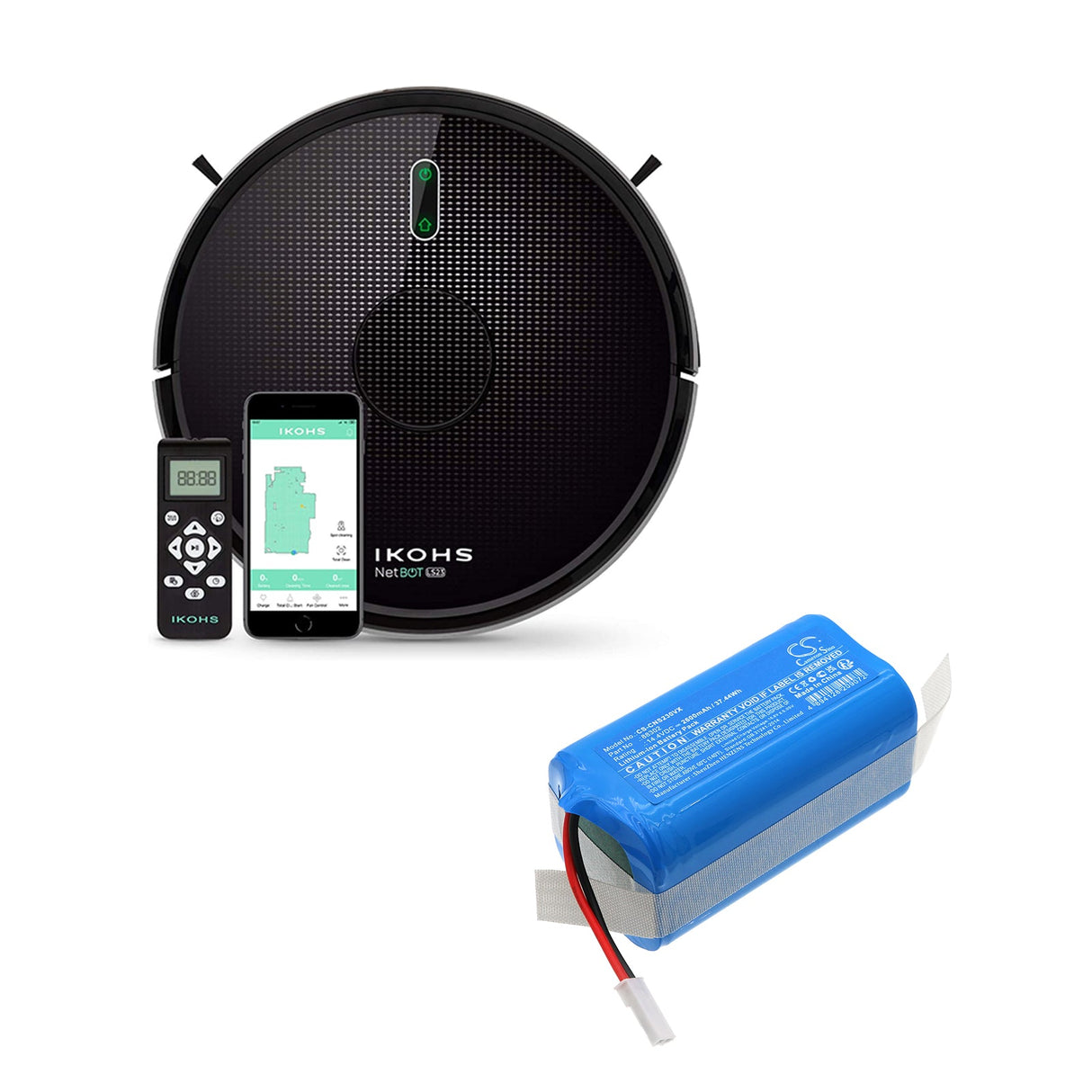14.4V, Li-ion, 2600mAh, Vacuum battery fits Ikohs Create, Netbot Ls23, 37.44Wh Vacuum Cameron Sino Technology Limited