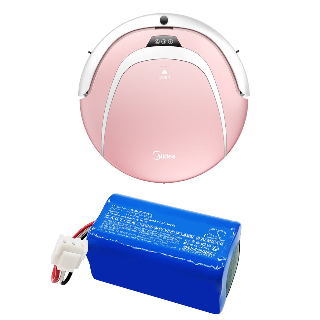 14.4V, Li-ion, 2600mAh, Vacuum battery fits Media, Inr18650-4s1p, R1, R3-l101c, 37.44Wh Vacuum Cameron Sino Technology Limited