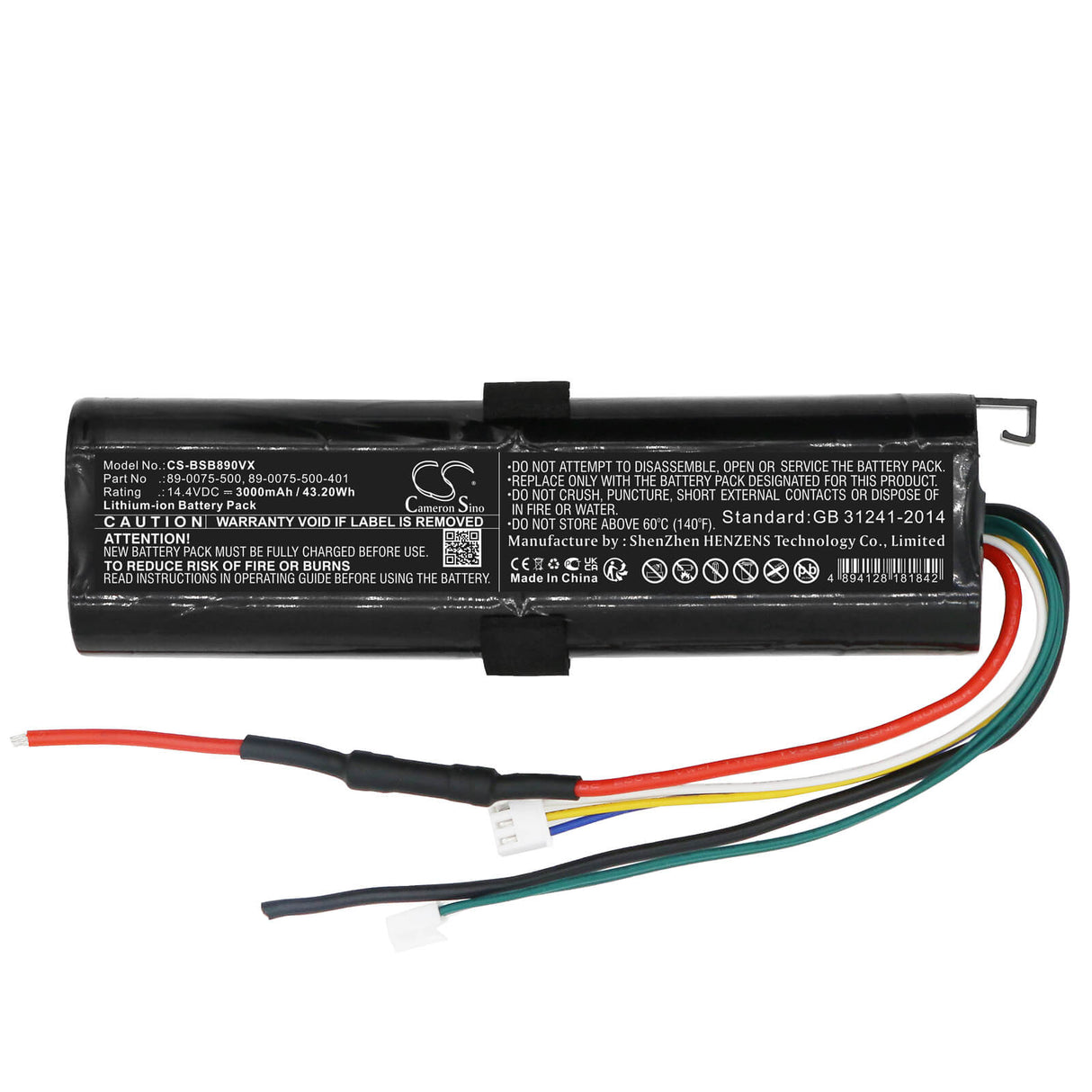 14.4v, Li-ion, 3000mah, Vacuum battery fits Bissell, Bolt Lithium Pet Cordless Vacu, P481, 43.20wh Vacuum Cameron Sino Technology Limited