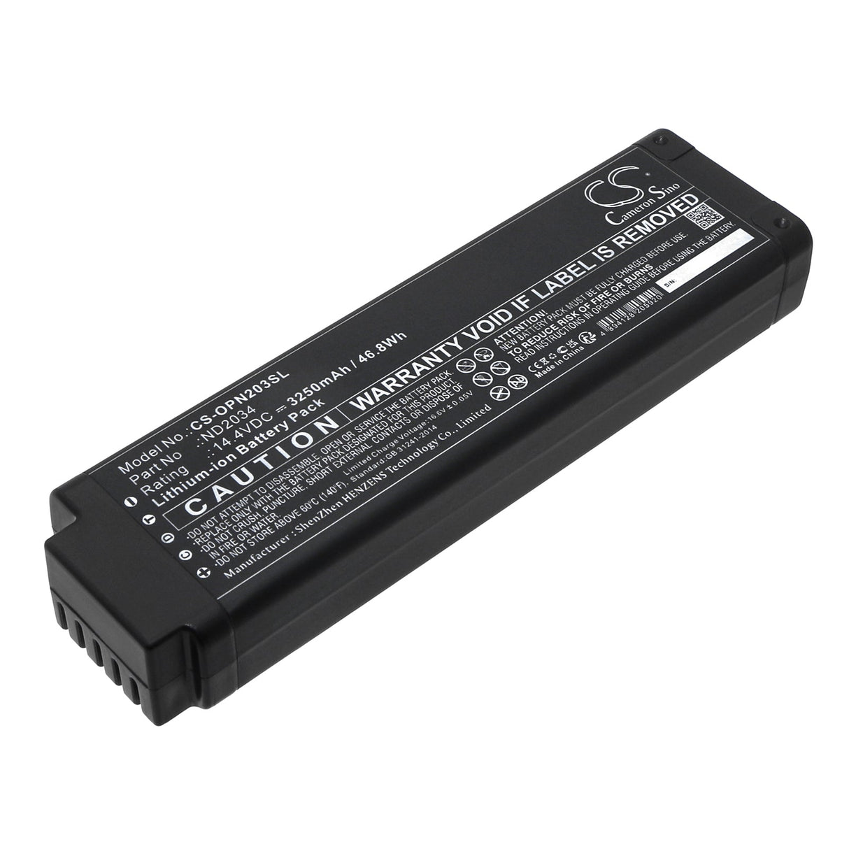 14.4V, Li-ion, 3250mAh Equipment, Survey, Test Battery fits Olympus, Vanta Analyzers Handheld Spect, 46.8Wh Equipment, Survey, Test Cameron Sino Technology Limited