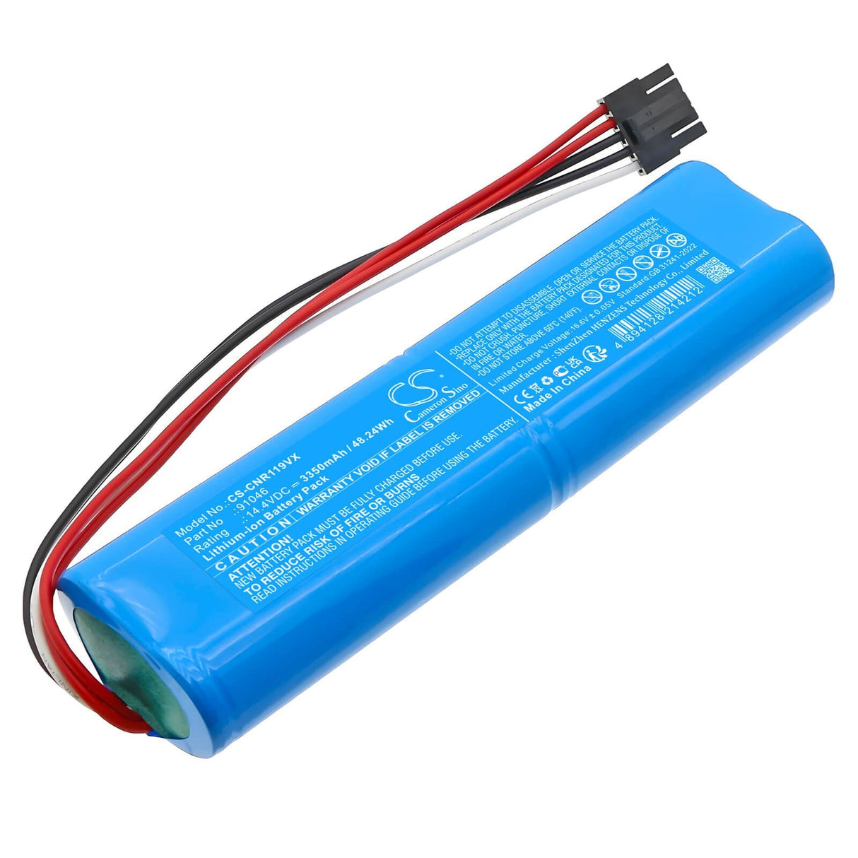 14.4V, Li-ion, 3350mAh , Vacuum battery fits Cecotec, 91046, Conga 11090, Conga 11090 Spin Revolution Ho, 48.24Wh Vacuum Cameron Sino Technology Limited