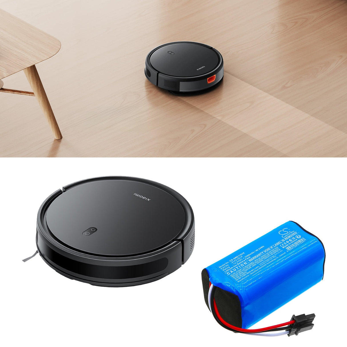 14.4V, Li-ion, 3350mAh, Vacuum battery fits Xiaomi, Z143-4s1p, E10, E10c, 48.24Wh Vacuum Cameron Sino Technology Limited