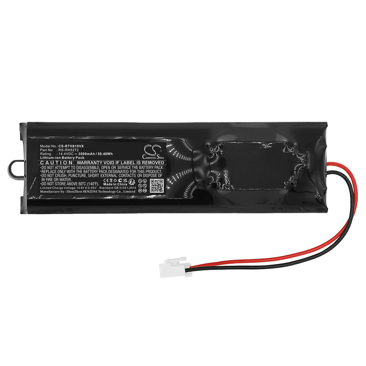 14.4V, Li-ion, 3500mAh, Vacuum battery fits Rowenta, Air Force Extreme, Rh8801wh/2d2, Rh8801wh/9a0, 50.4Wh Vacuum Cameron Sino Technology Limited