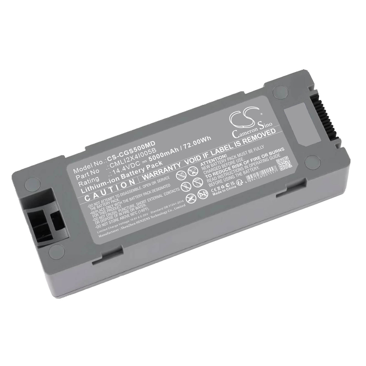 14.4V, Li-ion, 5000mAh, Medical battery fits Comen, 022-000210-00, S8, S8 Defibrillator Monitor, 72.00Wh Medical Cameron Sino Technology Limited (Medical)