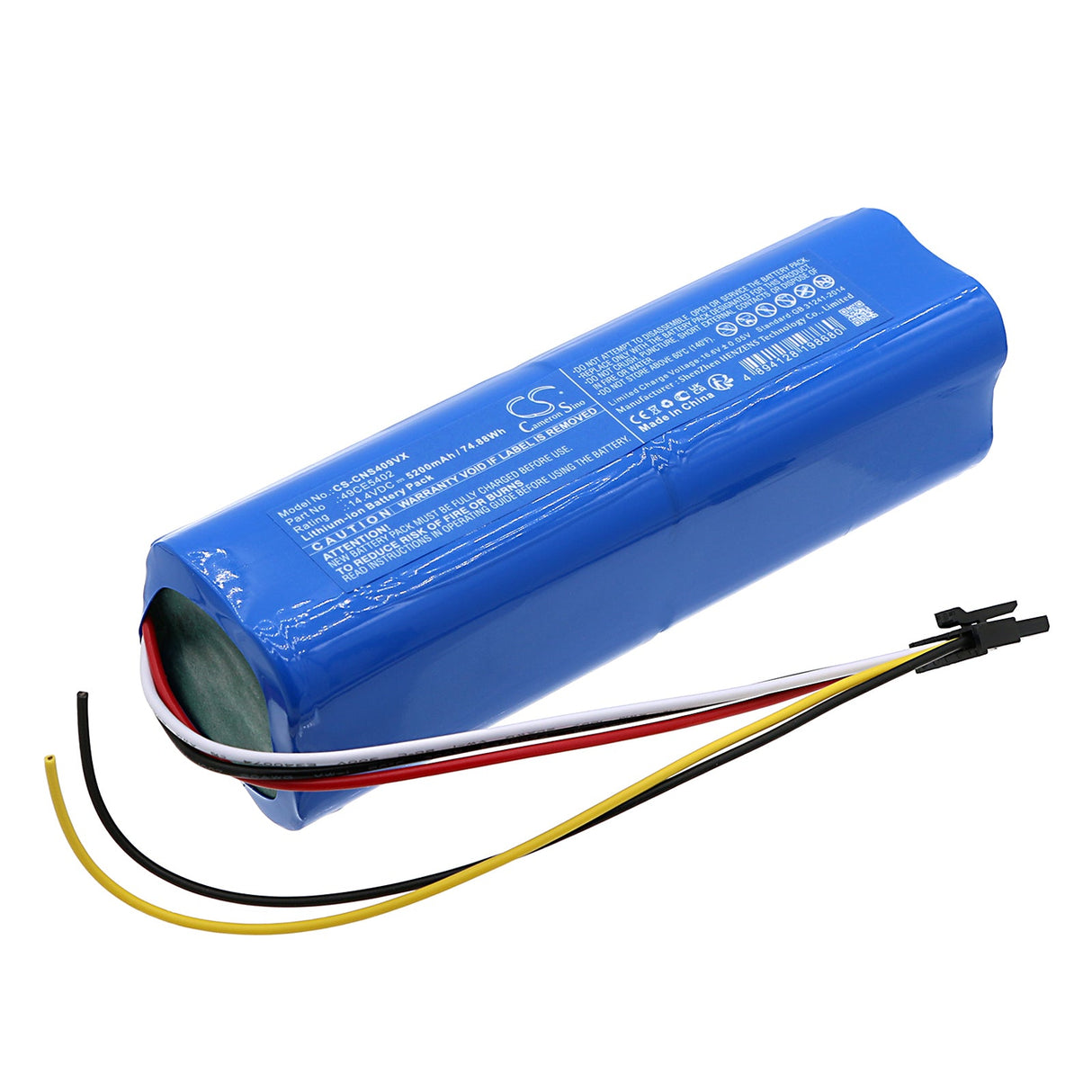 14.4V, Li-ion, 5200mAh, Battery fits Cecotec, Conga 4090, Conga 4490, 74.88Wh Vacuum Cameron Sino Technology Limited