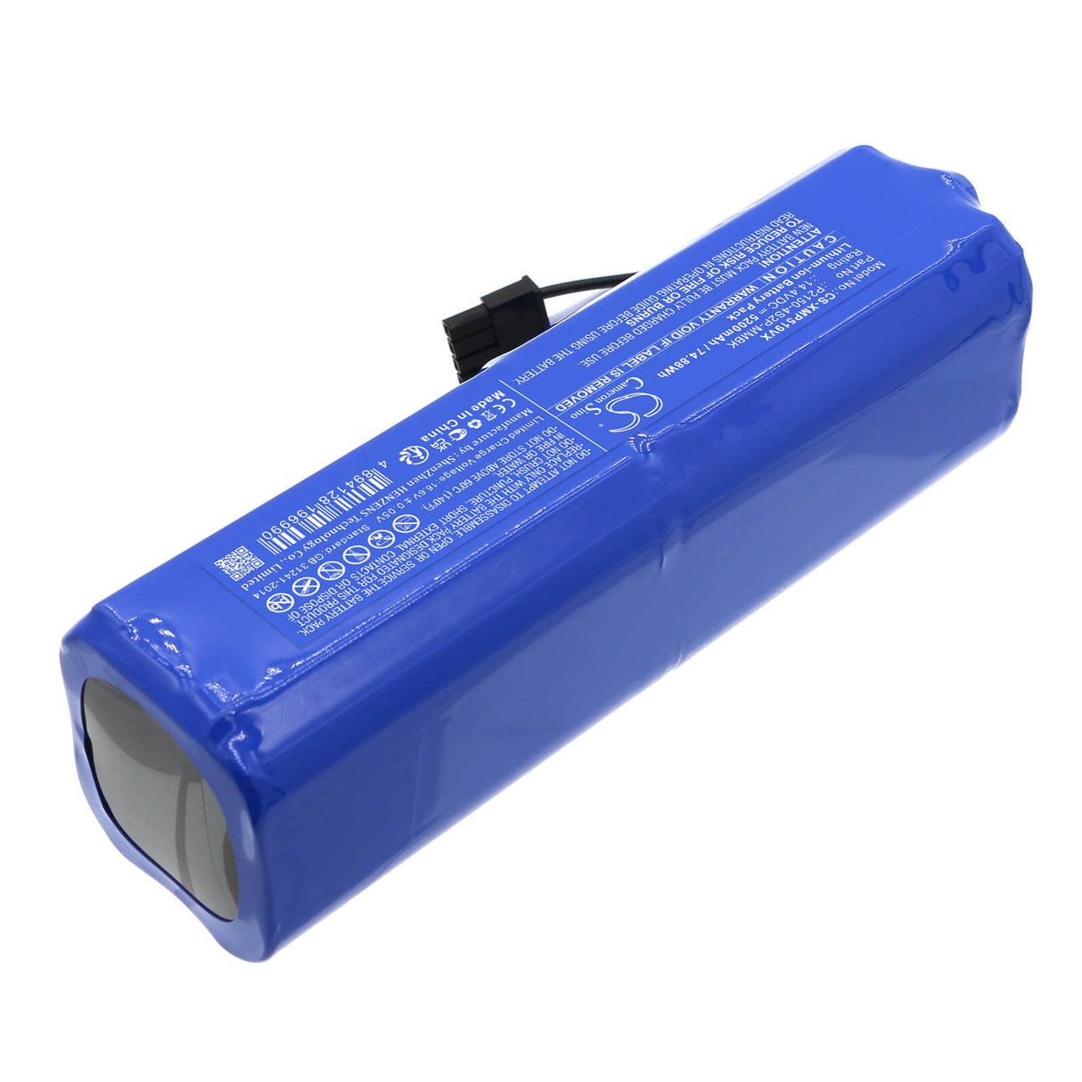 14.4V, Li-ion, 5200mAh, Vacuum battery fits Dreame, Xiaomi, Bot L10s Ultra, D10s Pro, L10 Prime, 74.88Wh Vacuum Cameron Sino Technology Limited