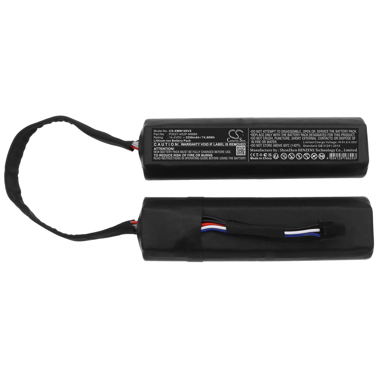 14.4V, Li-ion, 5200mAh, Vacuum battery fits Xiaomi, Dreame, Rls6tac, Robot Vacuum Mop Cleaner, Stytj06hzm, 74.88Wh Vacuum Cameron Sino Technology Limited