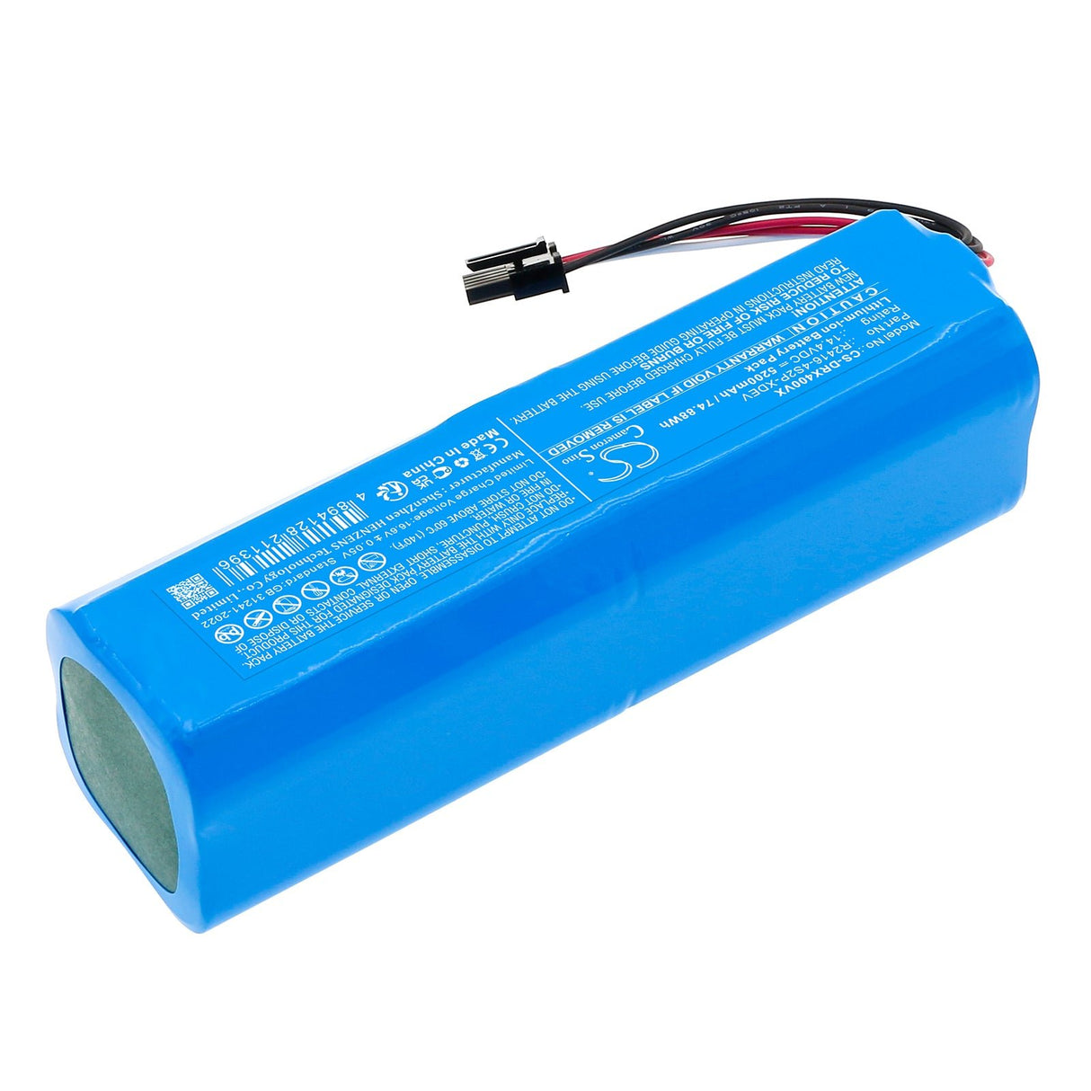 14.4V, Li-ion, 5200mAh, Vacuum battery fits Dreame, Rlx73ce, X40 Master, 74.88Wh Vacuum Cameron Sino Technology Limited