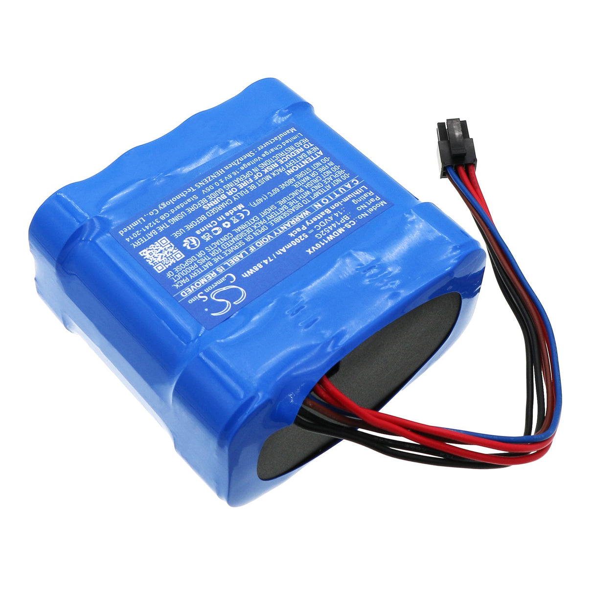 14.4V, Li-ion, 5200mAh Vacuum Battery fits Media, Rm2102, W11, 74.88Wh Vacuum Cameron Sino Technology Limited