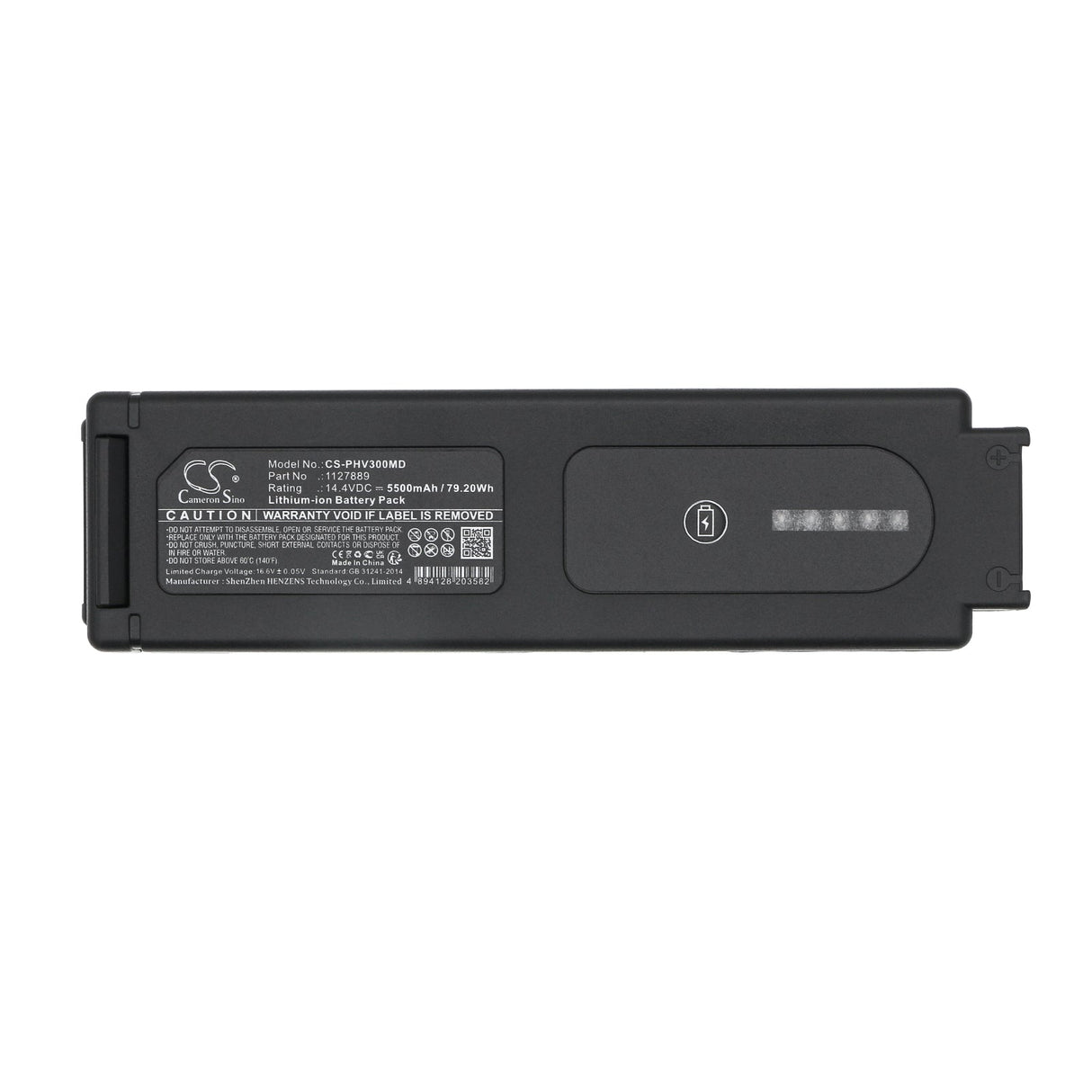 14.4V, Li-ion, 5500mAh, Medical battery fits Philips, 1127889, Hrc2 Detachable, Trilogy Ev300, 79.20Wh Medical Cameron Sino Technology Limited (Medical)