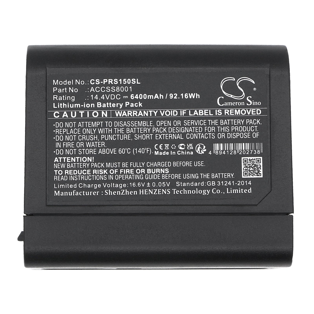 14.4v, Li-ion, 6400mah, Battery Fits 3d Laser Scanner, M70, 92.16wh Equipment, Survey, Test Cameron Sino Technology Limited