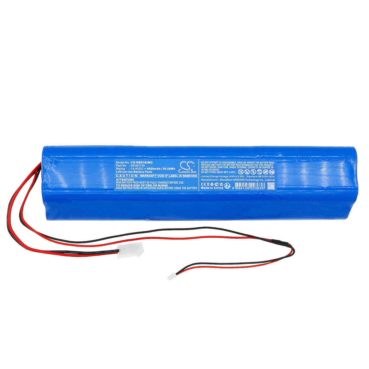 14.4v, Li-ion, 6600mah, Medical battery Fits Resmed Elisee 150, 95.04wh Medical Cameron Sino Technology Limited (Medical)