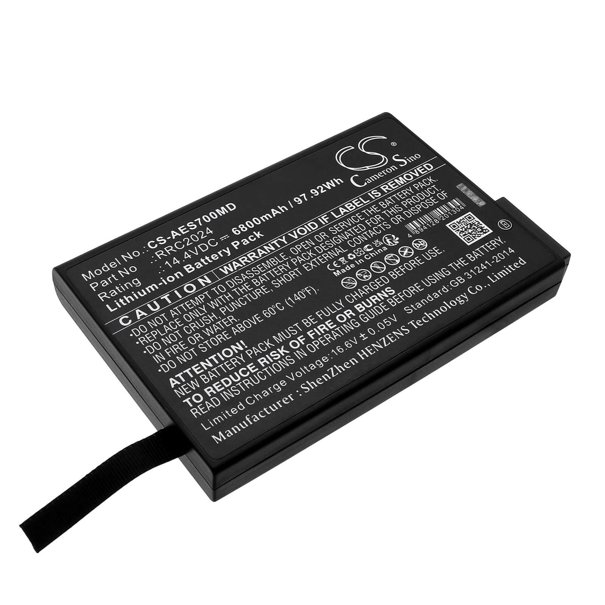 14.4V, Li-ion, 6800mAh, Medical battery fits Aeonmed, Jw-y4s3p-6.6, Respirator Vg60, Respirator Vg70, 97.92Wh Medical Cameron Sino Technology Limited (Medical)