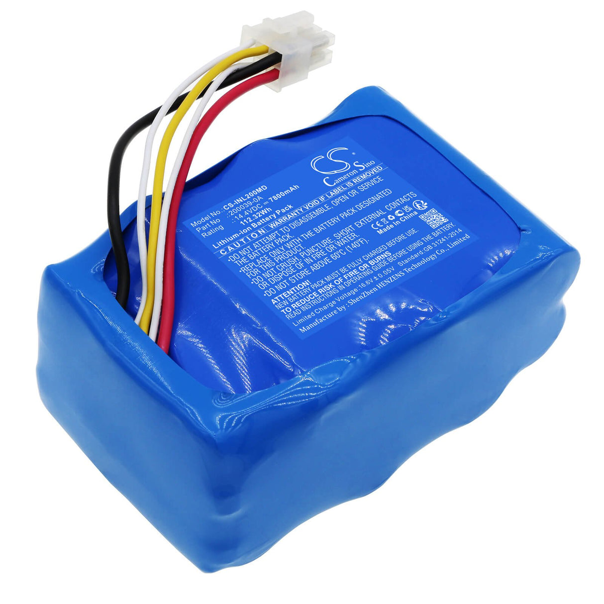 14.4V, Li-ion, 7800mAh, Batterie médicale compatible avec Inova Labs, 200039-0a, Machine à oxygène, 112.32Wh Medical Cameron Sino Technology Limited (Médical)