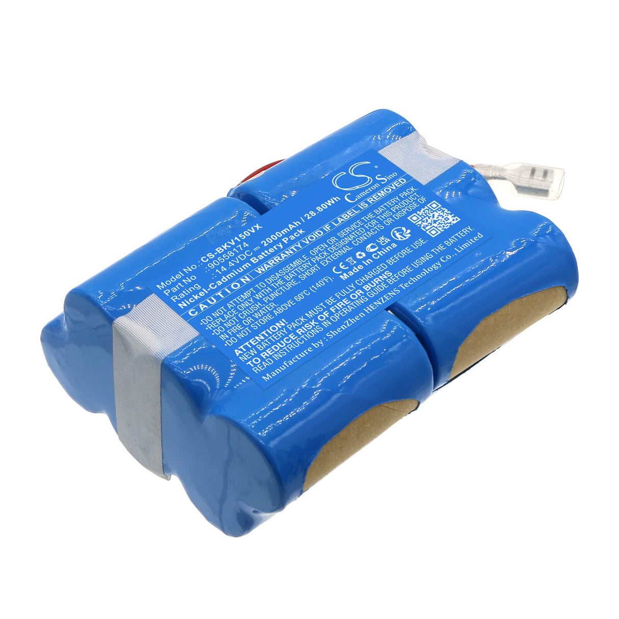 14.4V, Ni-CD, 2000mAh, Vacuum battery fits Black & Decker, 14.4v Dustbuster, Pv1425n, 28.8Wh Vacuum Cameron Sino Technology Limited