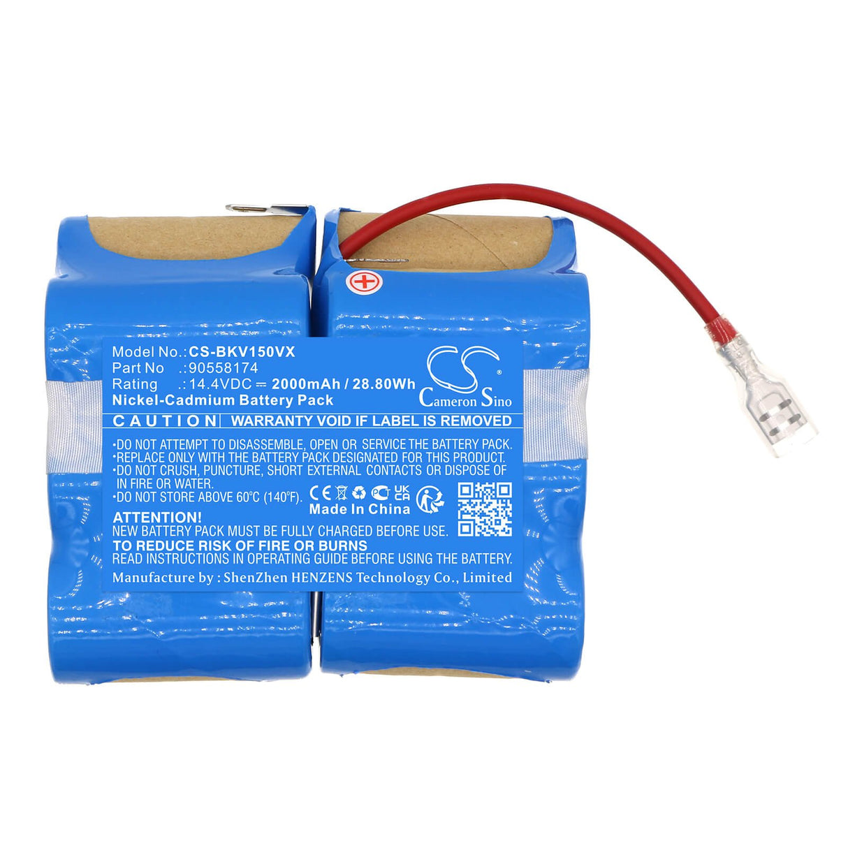14.4V, Ni-CD, 2000mAh, Vacuum battery fits Black & Decker, 14.4v Dustbuster, Pv1425n, 28.8Wh Vacuum Cameron Sino Technology Limited