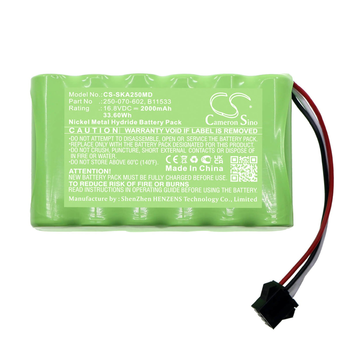 14.4V, Ni-MH, 2000mAh, Medical battery fits Zede, Aa14.1, Single Micro Injection Pump, Zd-50c6, 28.80Wh Medical Cameron Sino Technology Limited (Medical)