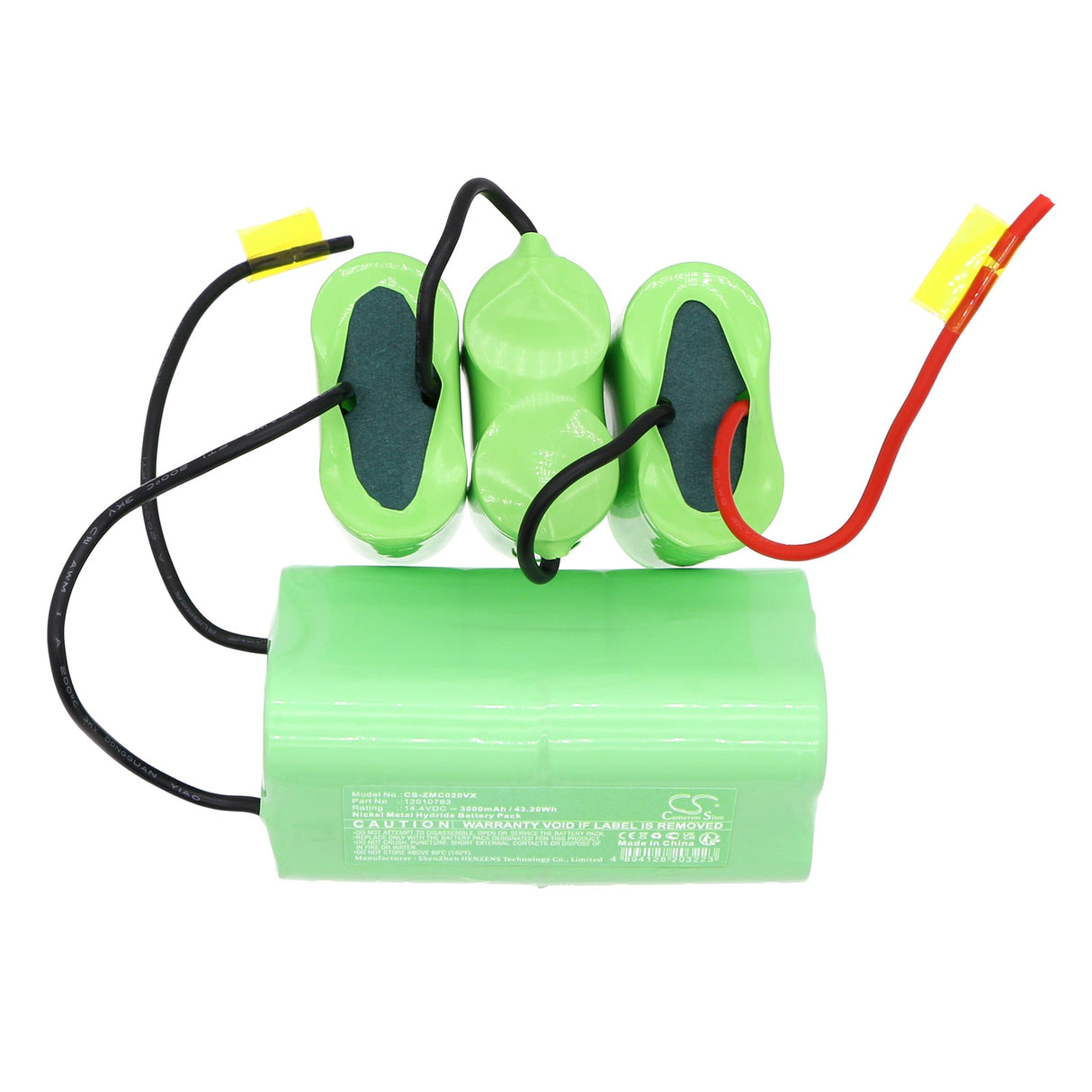 14.4v, Ni-mh, 3000mah, Vacuum battery Fits Zelmer Zvc020zq, 43.20wh Vacuum Cameron Sino Technology Limited