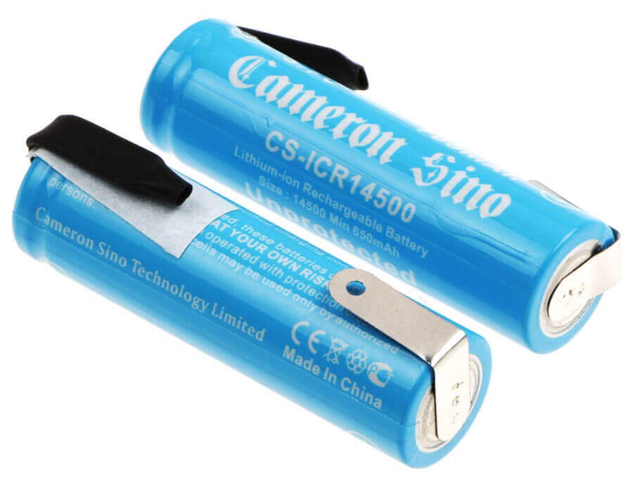 14500, AA Battery, Lithium Ion, 2pcs Pack With Tabs 3.7v, 700mah - 2.59wh 14500 Cameron Sino Technology Limited