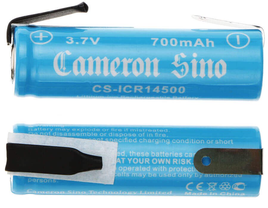 14500, AA Battery, Lithium Ion, 2pcs Pack With Tabs 3.7v, 700mah - 2.59wh 14500 Cameron Sino Technology Limited