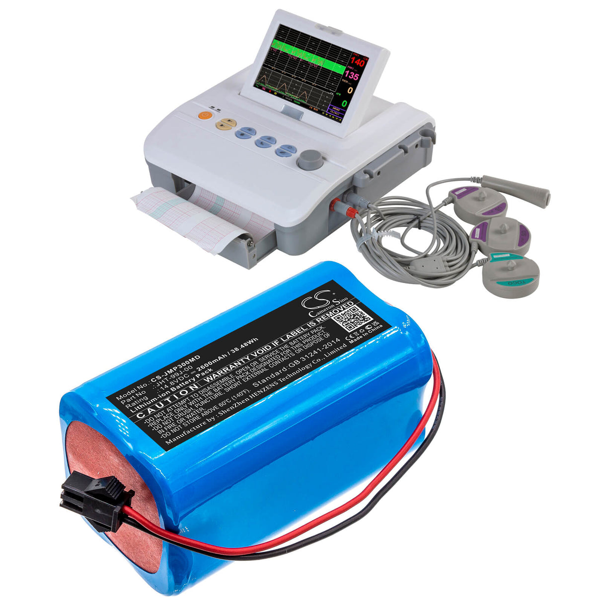 14.8V, Li-ion, 2600mAh, Medical battery fits Jumper, Jht-99j-00, Jpd-300a, Jpd-300k, 38.48Wh Medical Cameron Sino Technology Limited (Medical)