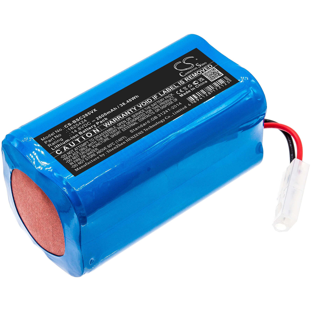 14.8V, Li-ion, 2600mAh, Vacuum battery fits Bissell, 2503, 25031, 25039, 38.48Wh Vacuum Cameron Sino Technology Limited