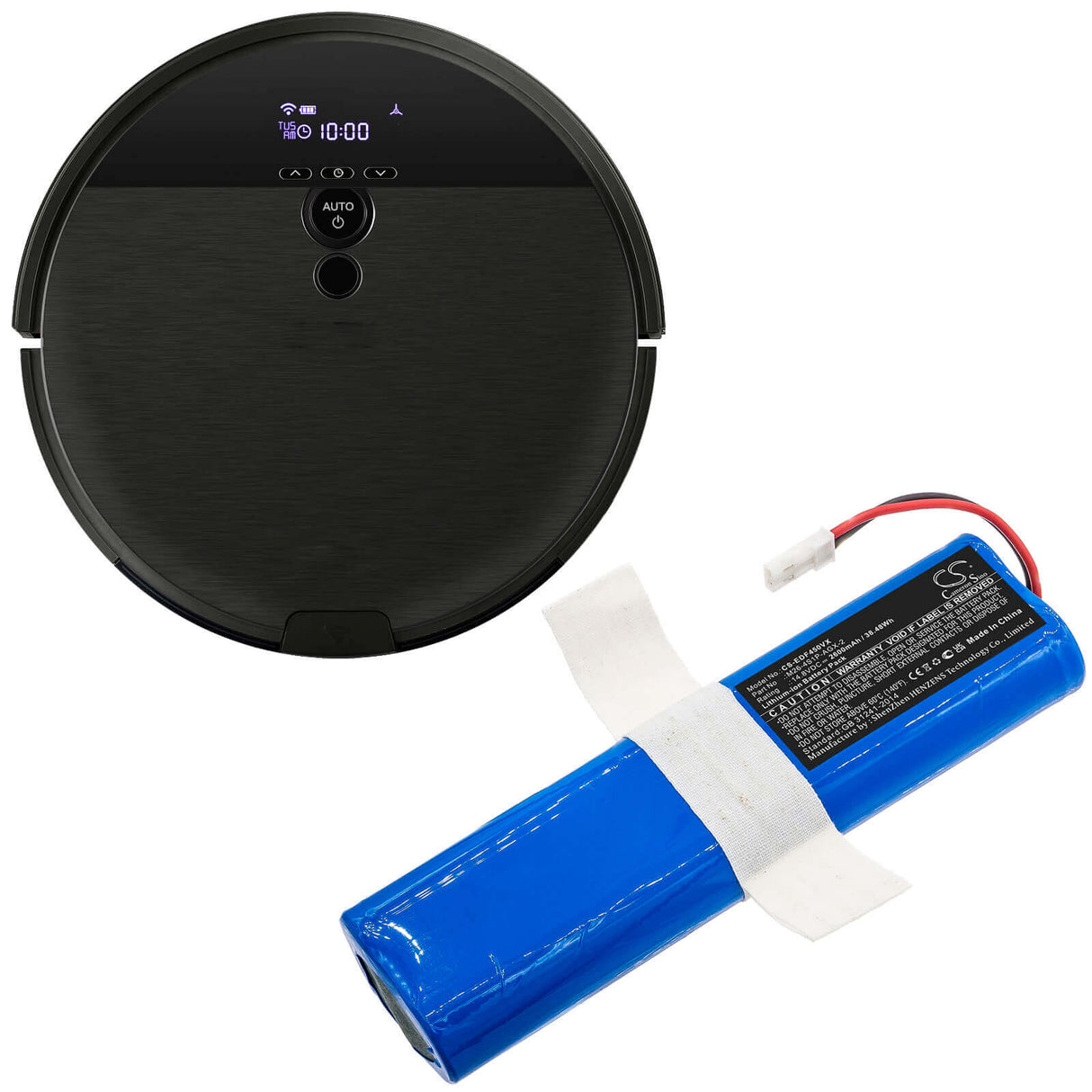 14.8V, Li-ion, 2600mAh, Vacuum battery fits Ecovacs, Deebot Df45, Deebot Df45 Sweeping Robot Cle, 38.48Wh Vacuum Cameron Sino Technology Limited