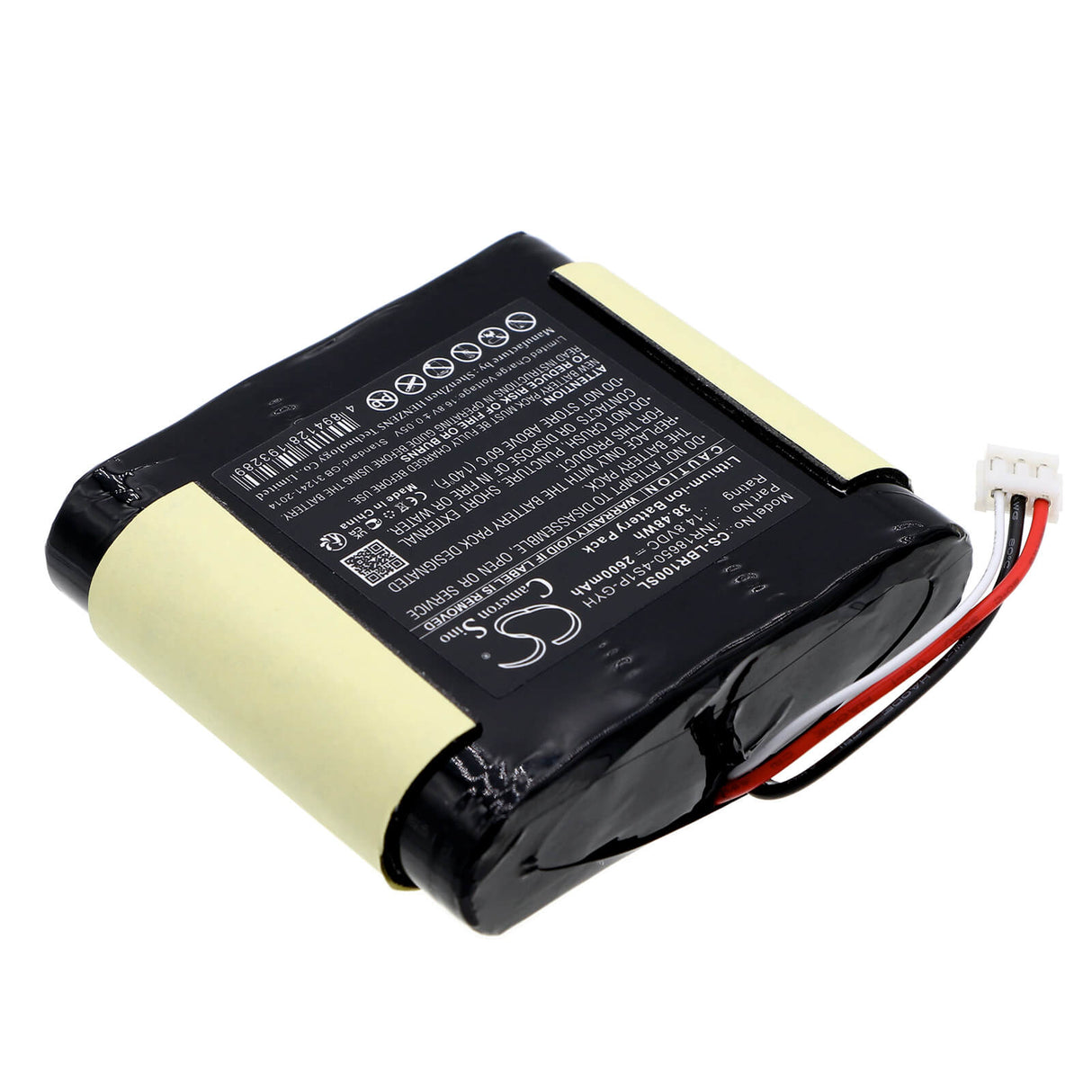 14.8V, Li-ion, 2600mAh, Batterie de haut-parleur compatible Libratone, Inr18650-4s1p-gyh, 38.48Wh Haut-parleur Cameron Sino Technology Limited