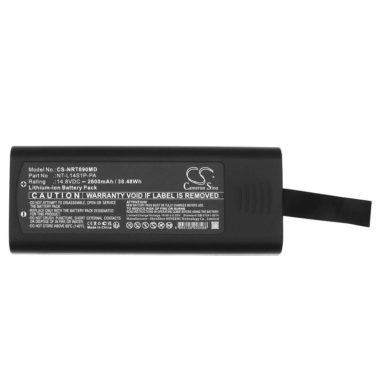 14.8V, Li-ion, 2600mAh, Medical battery fits Northern, 022.01.000069-00, Virgo, 38.48Wh Medical Cameron Sino Technology Limited (Medical)