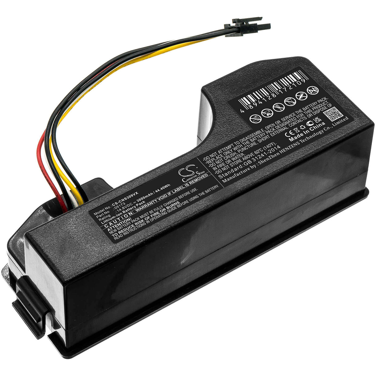 14.8V, Li-ion, 3000mAh, Vacuum battery fits Panoramic, Cecotec, Conga 1690, Conga 1690 Pro, Conga 1890, 44.40Wh Vacuum Cameron Sino Technology Limited
