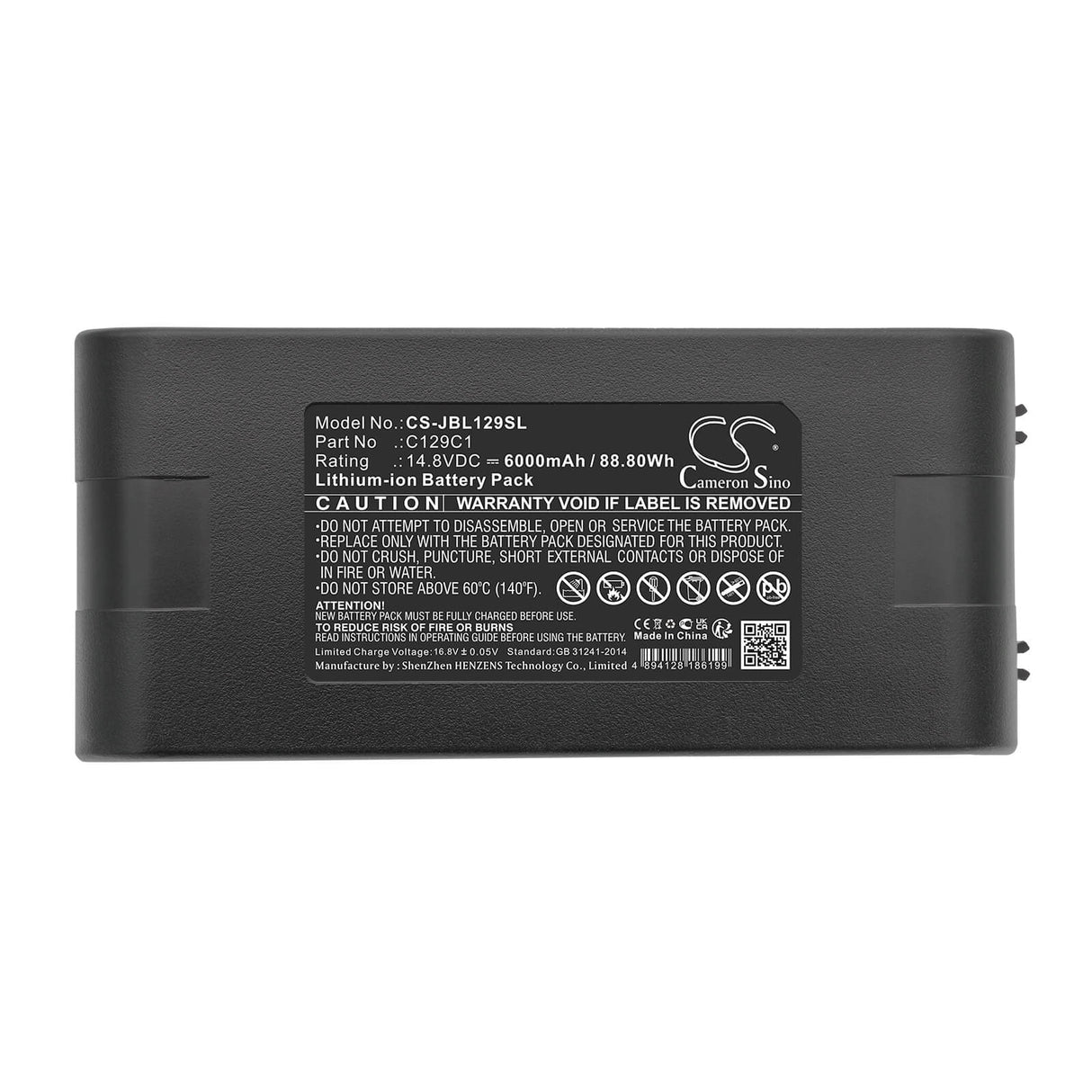 14.8V, Li-ion, 6000mAh, Speaker battery fits Jbl, Eon One Compact, 88.80Wh Speaker Cameron Sino Technology Limited