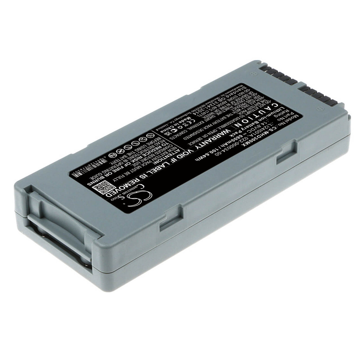 14.8V, Li-ion, 6800mAh, Medical battery fits Mindray, 022-000034-00, Beneheart D1, Beneheart D2, 100.64Wh Medical Cameron Sino Technology Limited (Dangerous Goods)
