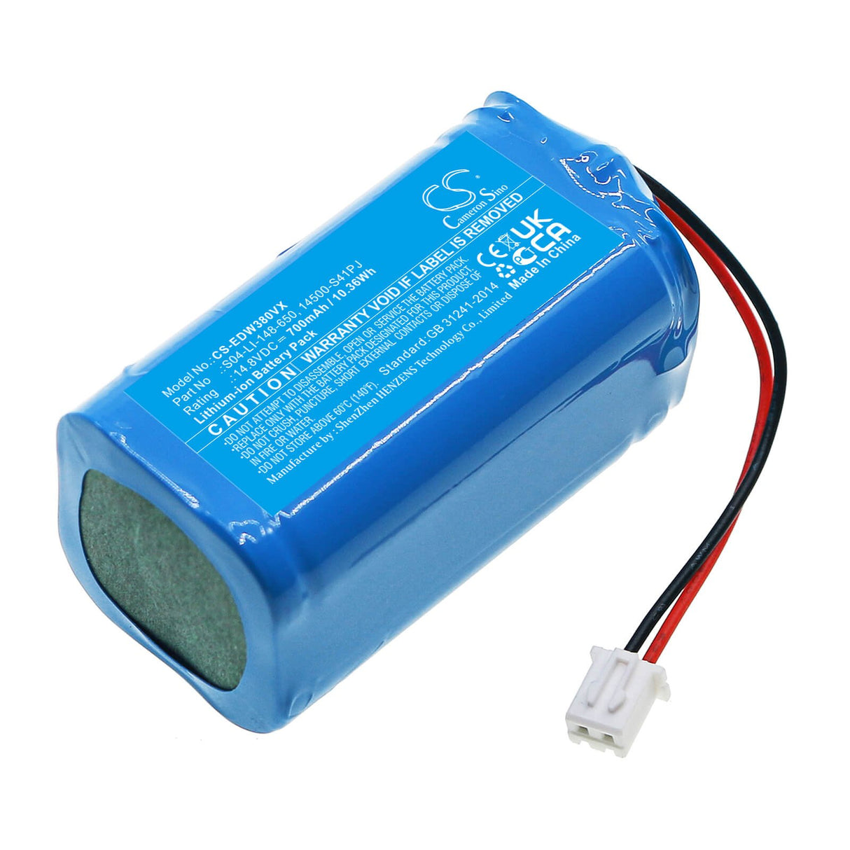 14.8V, Li-ion, 700mAh, Vacuum battery fits Ecovacs, Winbot W830, Winbot W833, Winbot W835, 10.36Wh Vacuum Cameron Sino Technology Limited