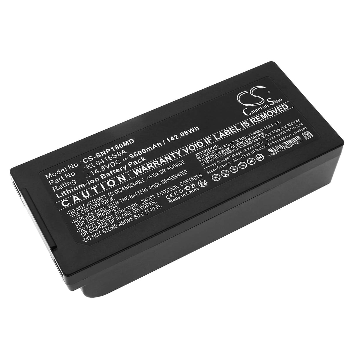 14.8V, Li-ion, 9600mAh, Medical battery fits Sonoscape, Kl0416s9a, S7, S8 Exp, 142.08Wh Medical Cameron Sino Technology Limited (Dangerous Goods)