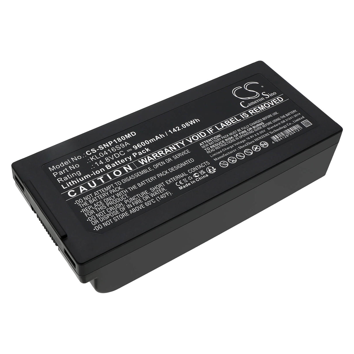 14.8V, Li-ion, 9600mAh, Medical battery fits Sonoscape, Kl0416s9a, S7, S8 Exp, 142.08Wh Medical Cameron Sino Technology Limited (Dangerous Goods)