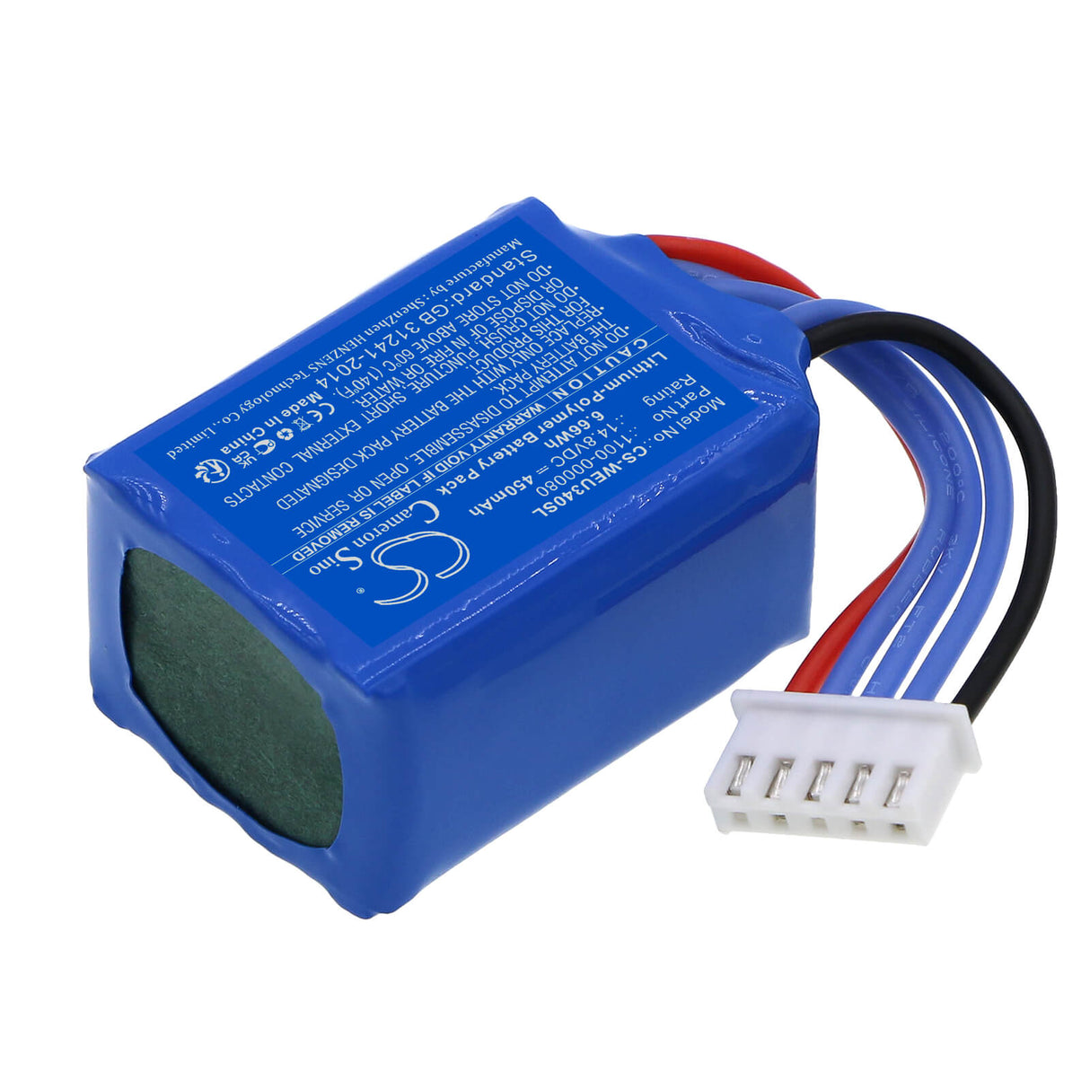 14.8V, Li-Polymer, 450mAh, batterie Smart Home compatible avec Euhr, Wir Elektronik, 1100-000080, Eu340 Smartsafe, 6.66Wh Smart Home Cameron Sino Technology Limited