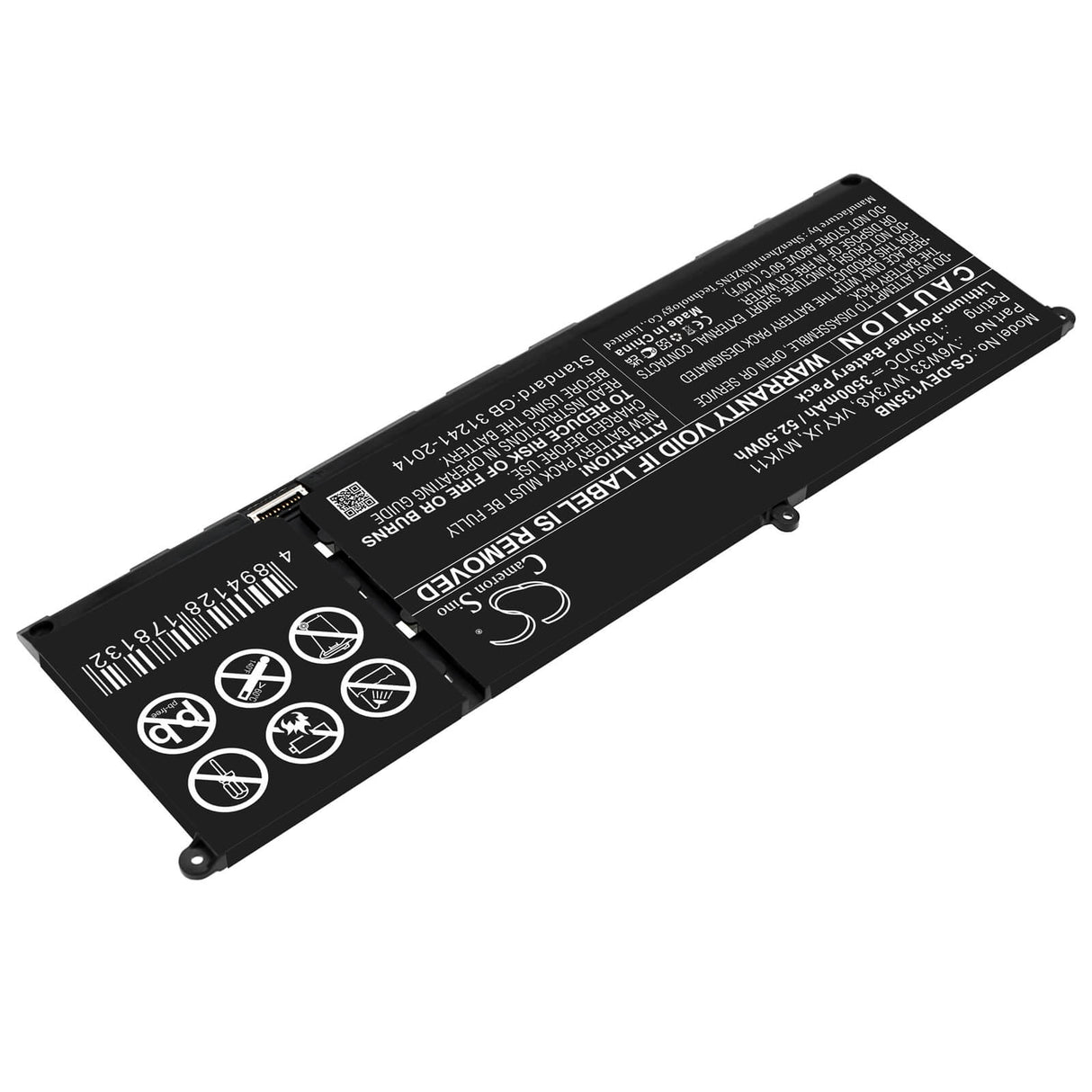 15.0v, Li-ion, 3500mah, Battery Fits Dell, Inspiron 13 5310, Inspiron 14 5410, 52.50wh Notebook, Laptop Cameron Sino Technology Limited
