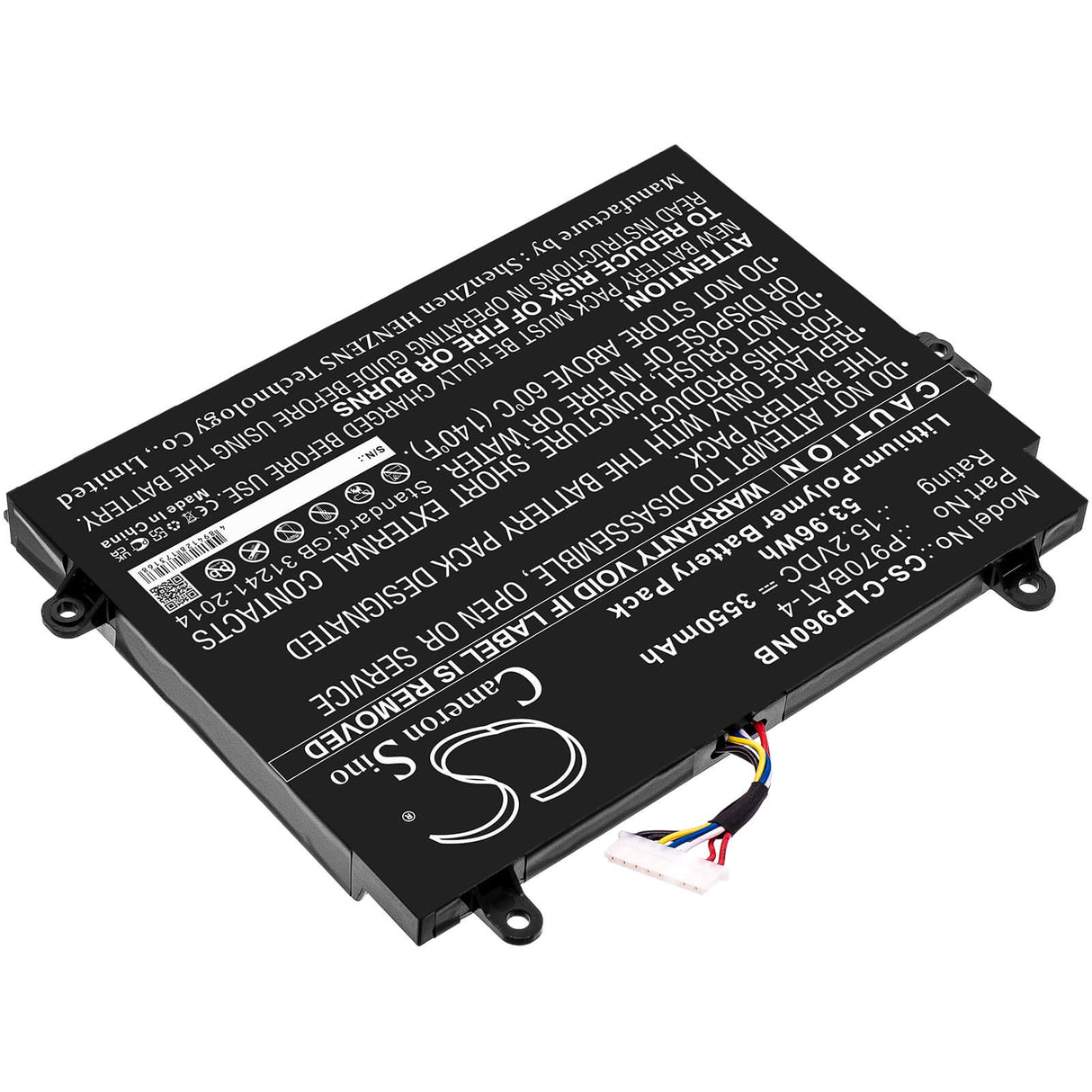 15.2v, 3550mah, Li-polymer Battery Fit's Clevo, P960, P960en-k, 53.96wh Notebook, Laptop Cameron Sino Technology Limited
