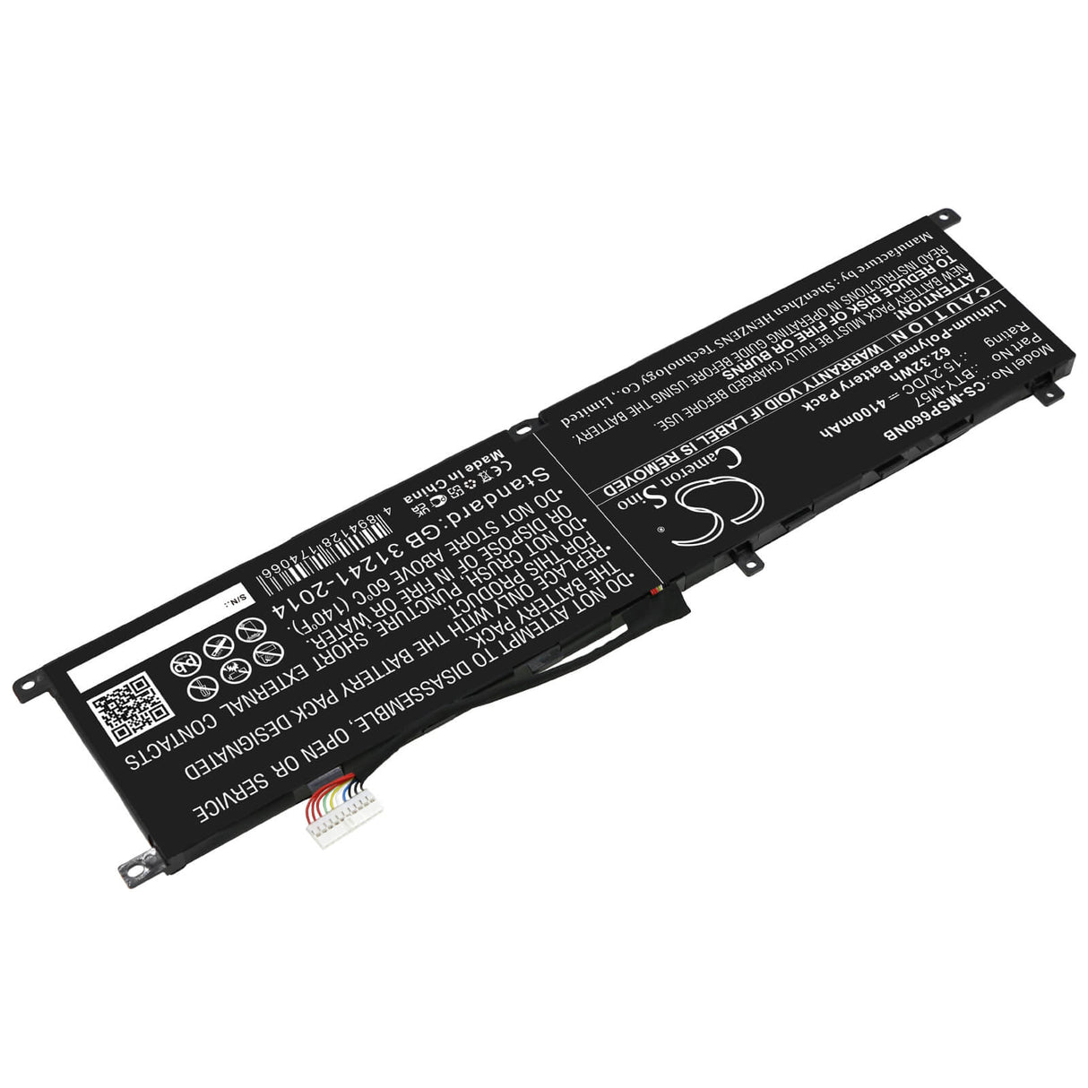 15.2v, 4100mah, Li-ion Battery Fit's Msi, Gp66, Gp76, Leopard 10ug, 62.32wh Notebook, Laptop Cameron Sino Technology Limited