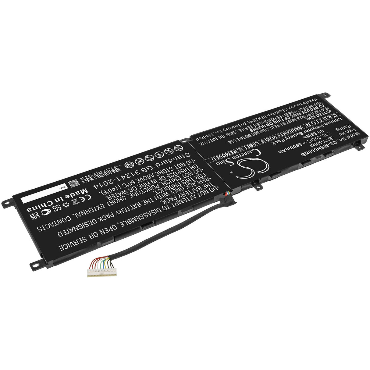 15.2v, 5900mah, Li-ion Battery Fit's Msi, Creator 15 A10sdt, Creator 15 A10sdt-065es, 89.68wh Notebook, Laptop Cameron Sino Technology Limited