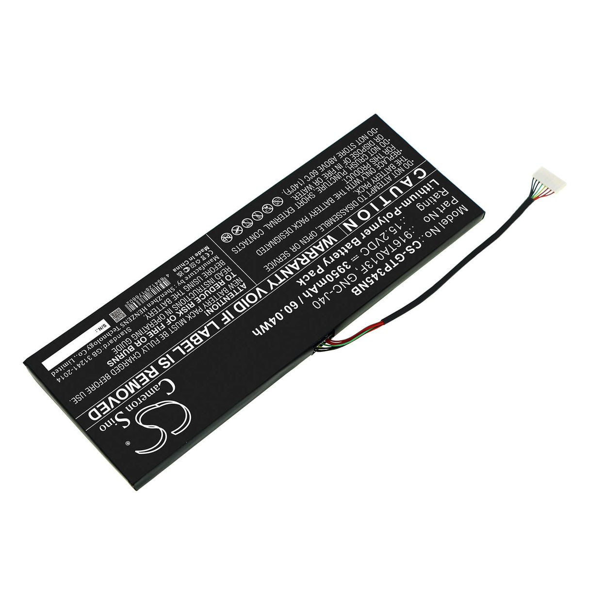 15.2v, Li-polymer, 3950mah, Battery Fits Schenker, Xmg C504, 60.04wh Notebook, Laptop Cameron Sino Technology Limited